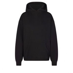 SKIMS boyfriend fleece outdoor Hoodie and Shorts SET - Onyx XXS.